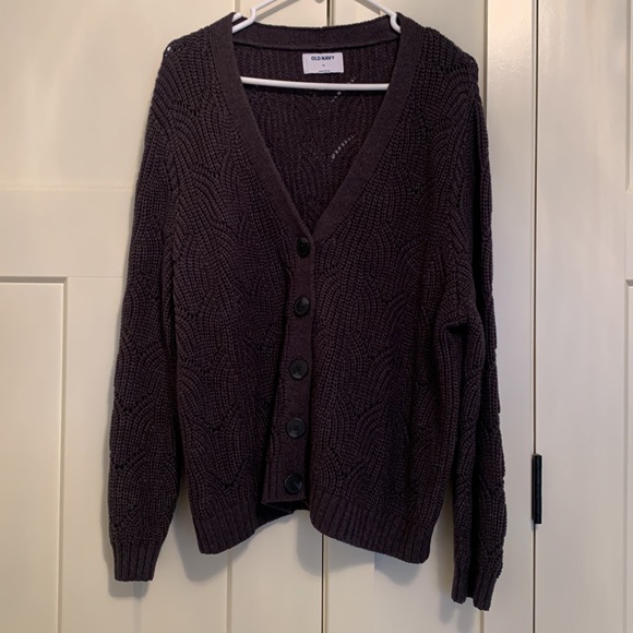 Old Navy gray slouchy cardigan - Picture 2 of 4